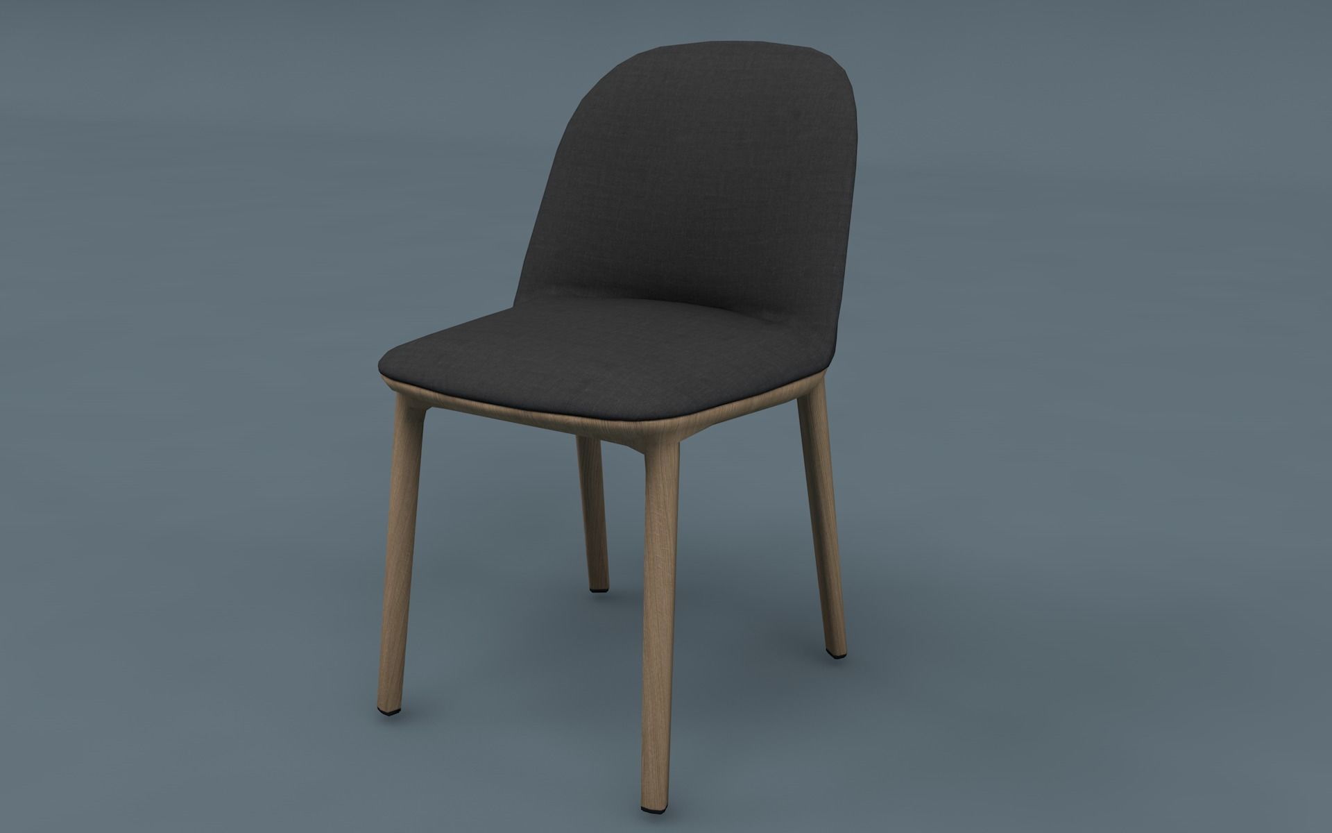 Low Poly  UV Mapped Chair Set Low-poly 3D model_9