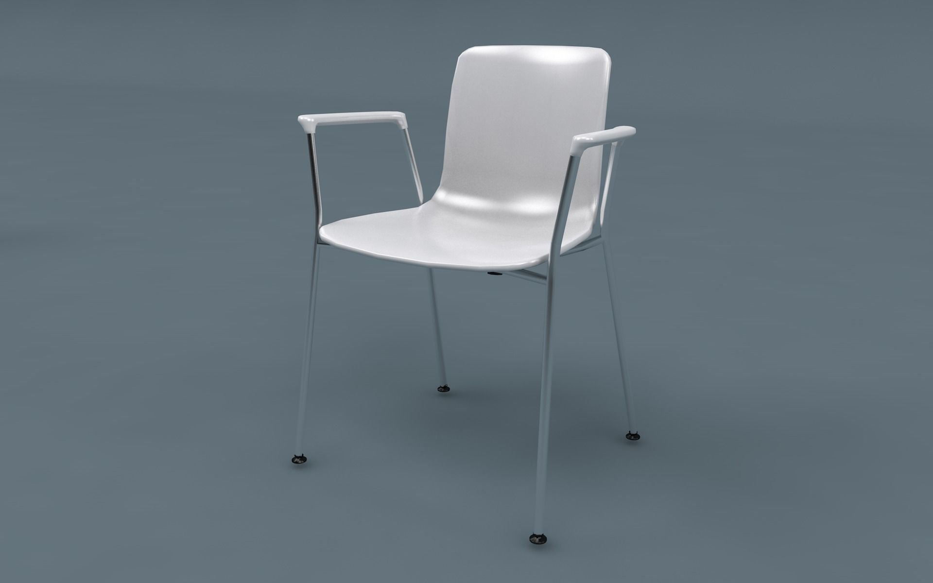 Low Poly  UV Mapped Chair Set Low-poly 3D model_11
