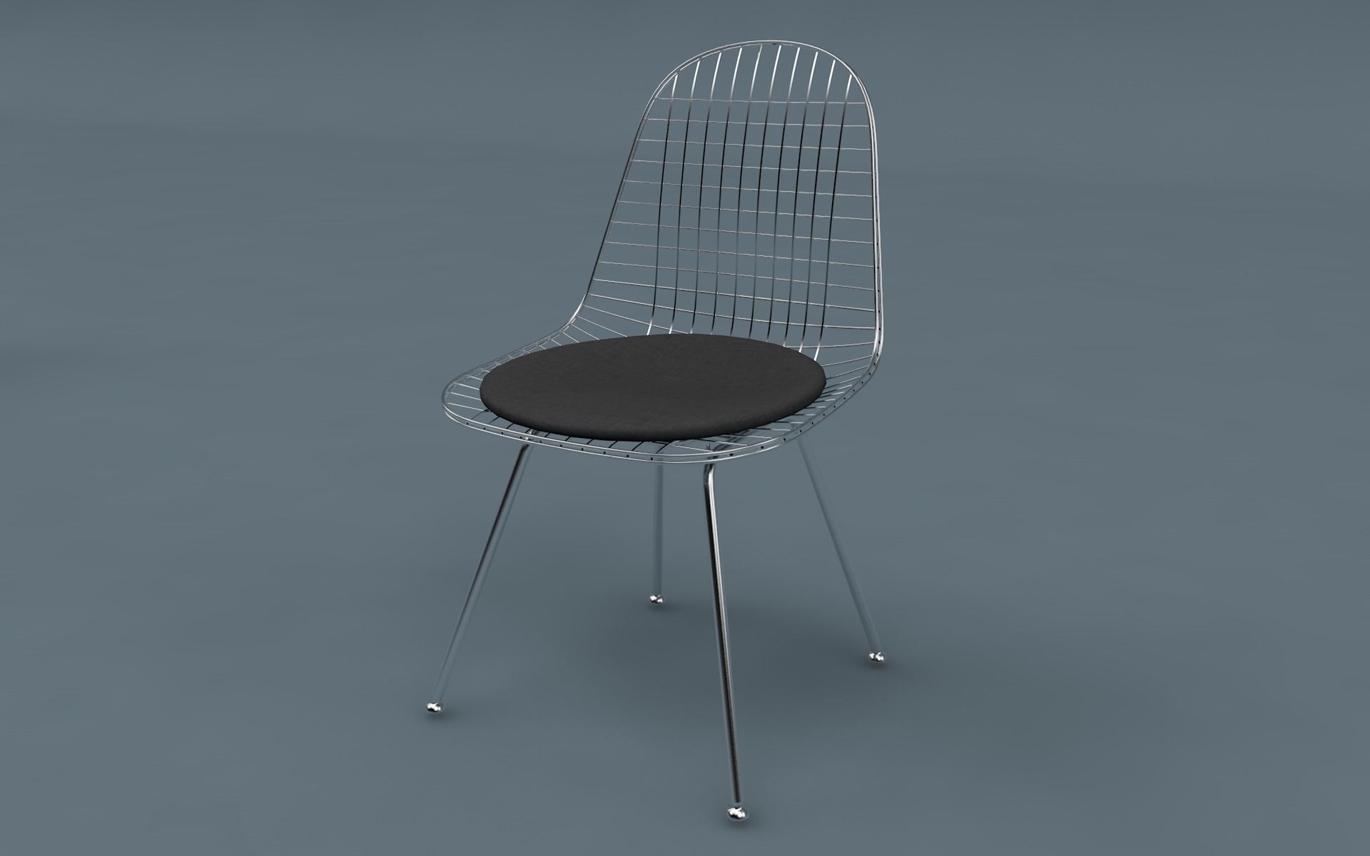Low Poly  UV Mapped Chair Set Low-poly 3D model_10