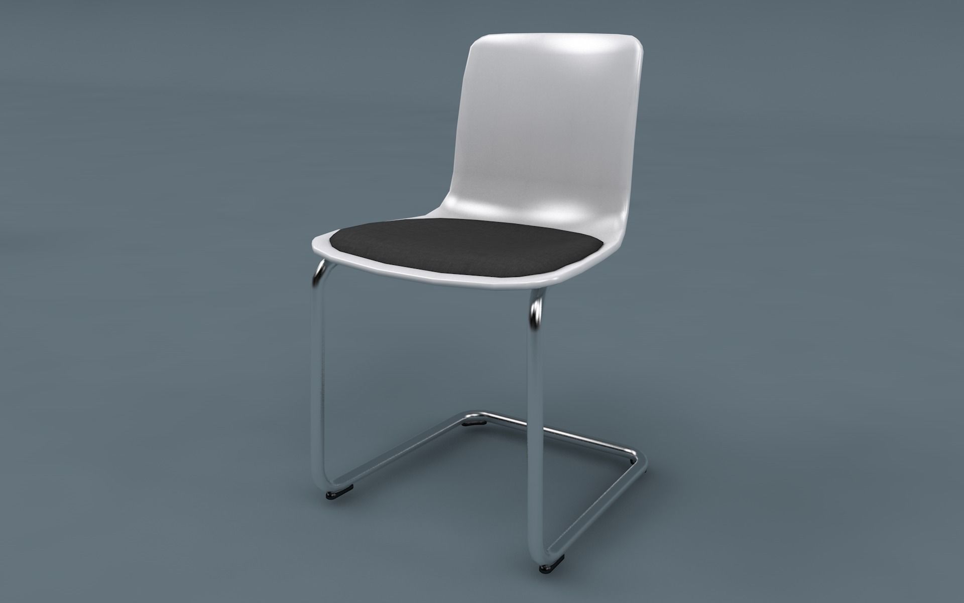 Low Poly  UV Mapped Chair Set Low-poly 3D model_8