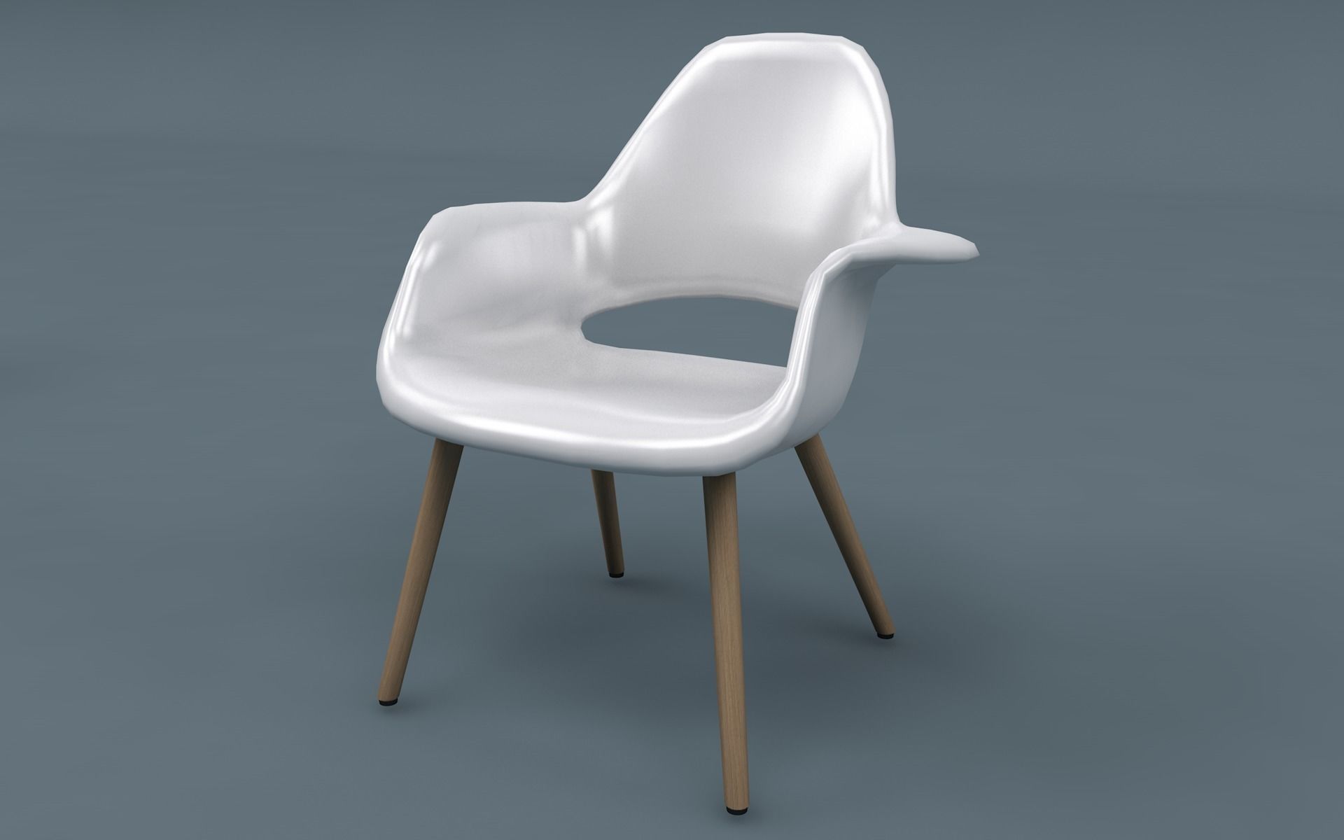 Low Poly  UV Mapped Chair Set Low-poly 3D model_3