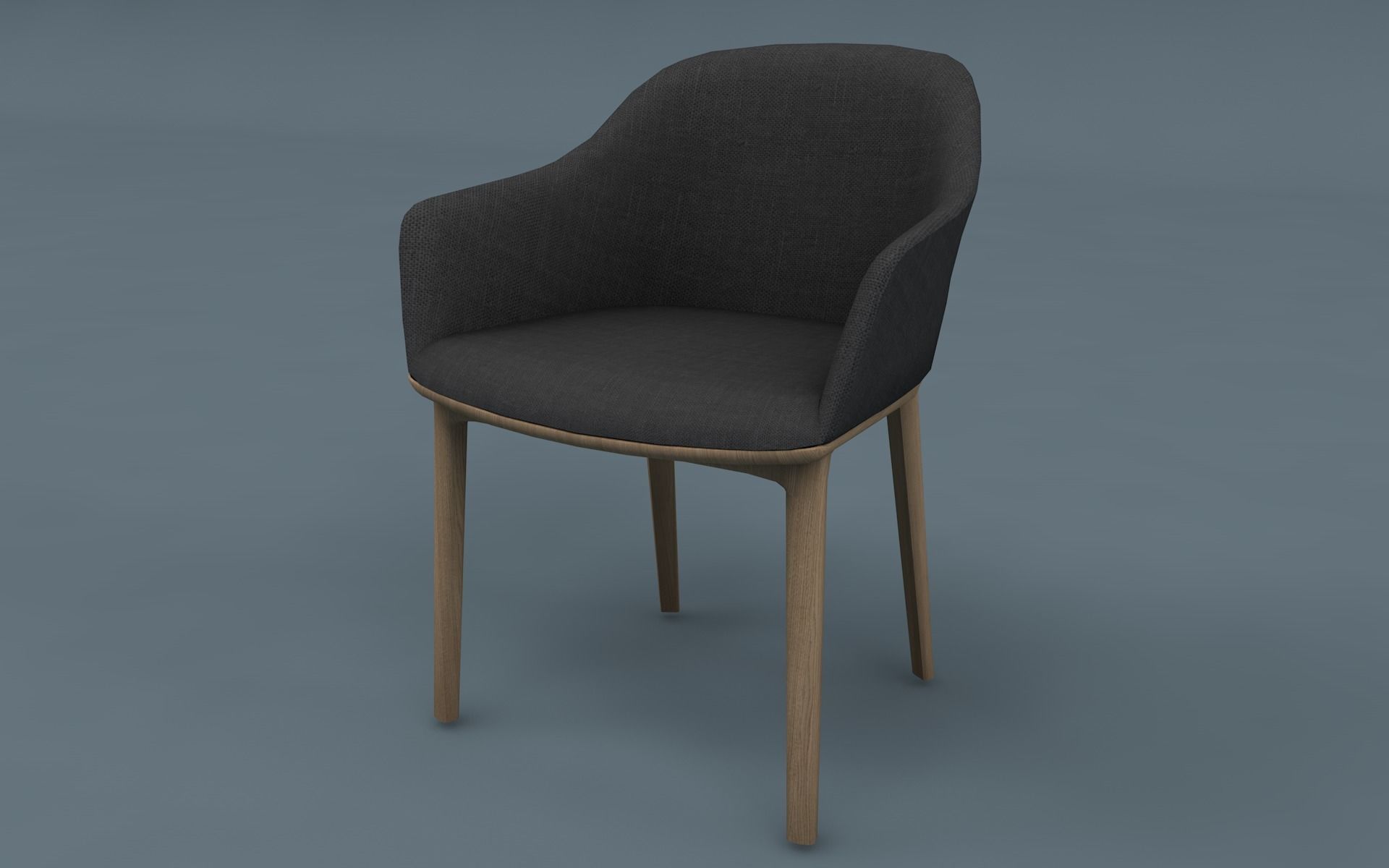Low Poly  UV Mapped Chair Set Low-poly 3D model_12