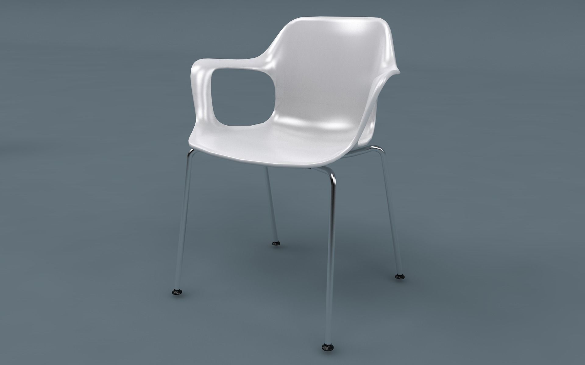 Low Poly  UV Mapped Chair Set Low-poly 3D model_7