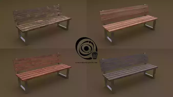 Bench 35 4in1 - 4 PBR Texture 1 Model