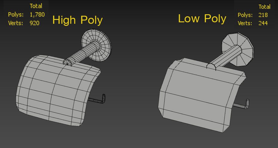 Toilet Low-poly 3D model_10