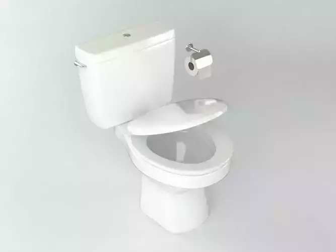 Toilet Low-poly 3D model