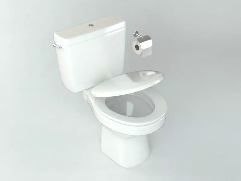 Toilet Low-poly 3D model_0