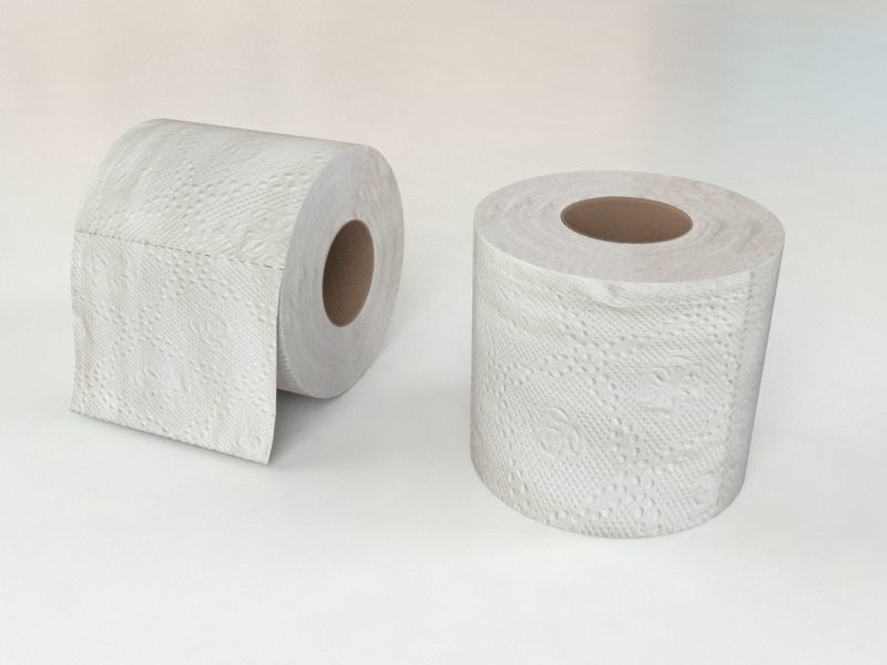 Toilet Low-poly 3D model_6