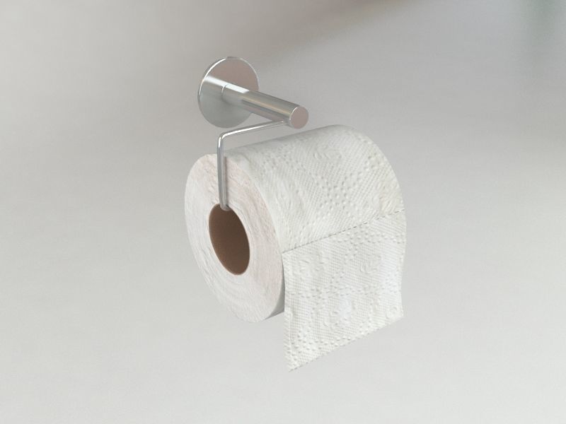 Toilet Low-poly 3D model_4