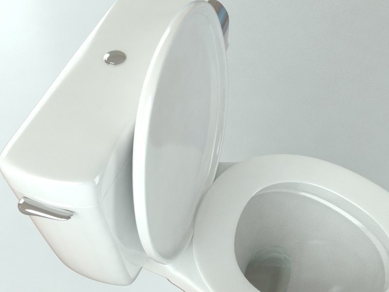 Toilet Low-poly 3D model_2