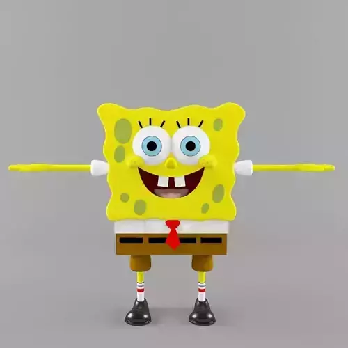 Sponge Bob Low-poly 3D model