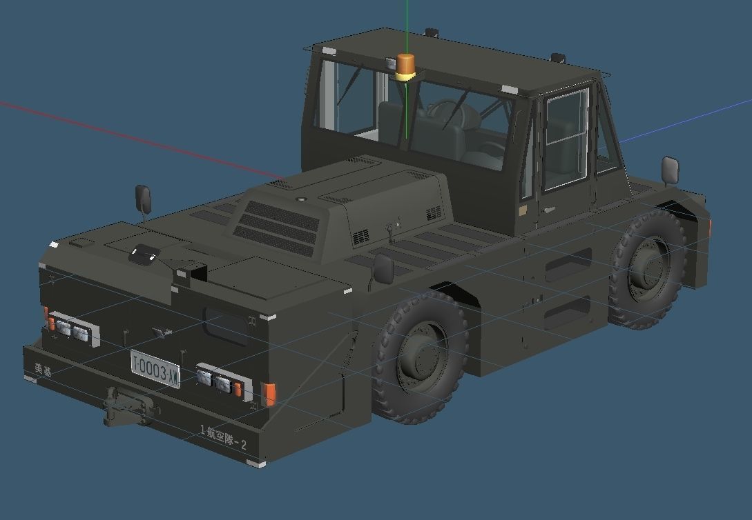 JASDF 20tons Towingcar and Towbar 3D model_3