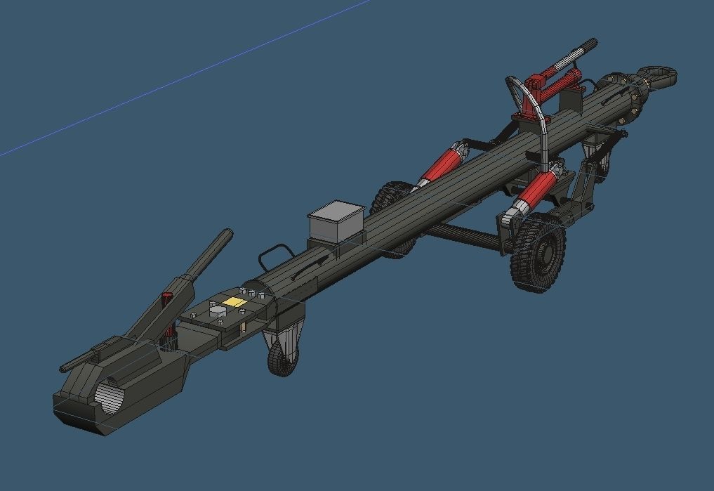 JASDF 20tons Towingcar and Towbar 3D model_2