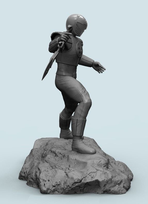 Power Ranger-White Ranger 3D print model_2