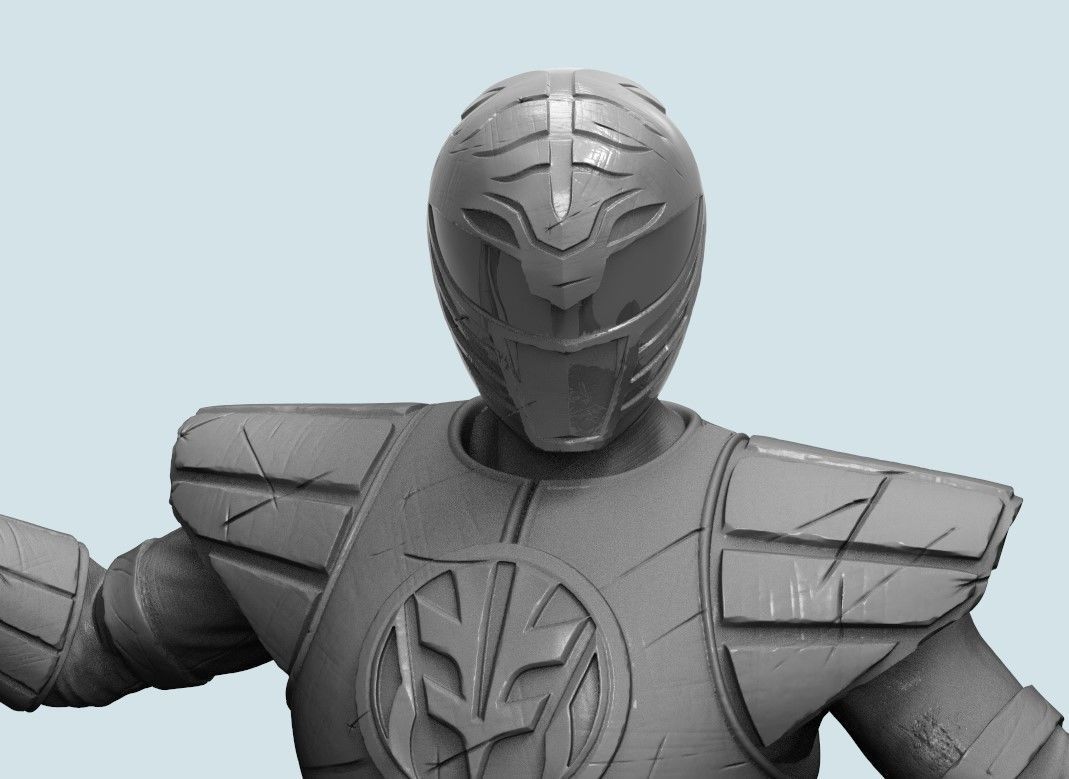 Power Ranger-White Ranger 3D print model_4