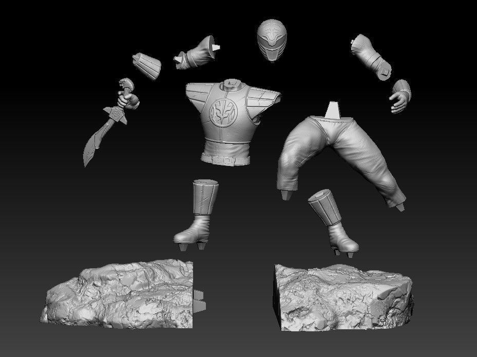 Power Ranger-White Ranger 3D print model_7