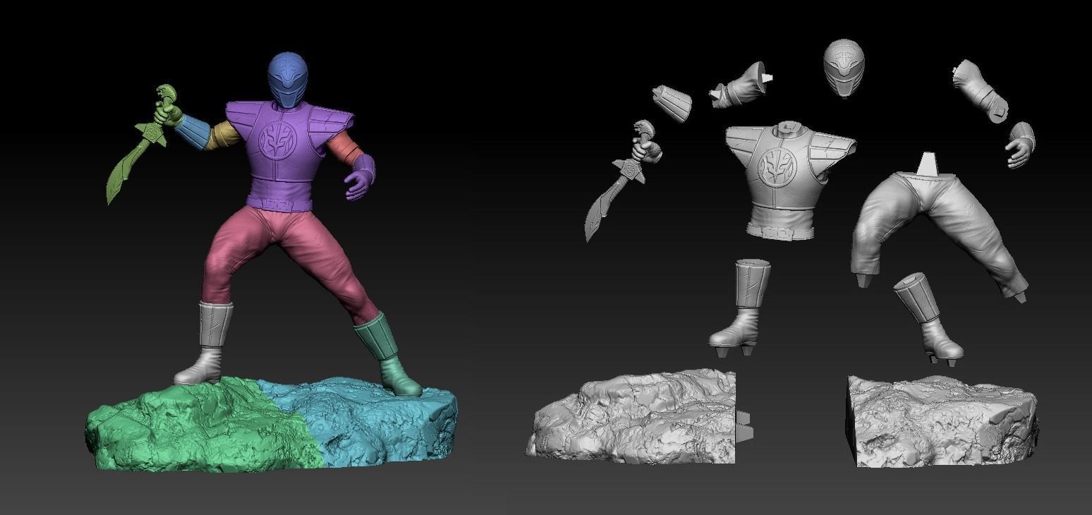 Power Ranger-White Ranger 3D print model_6