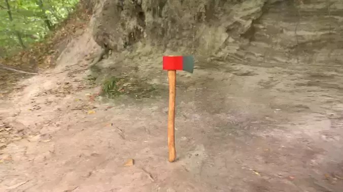 lowpoly Axe on street