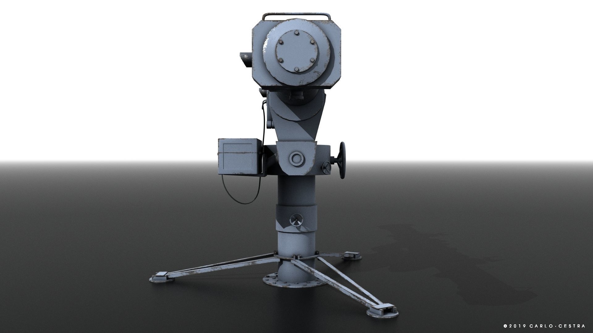 Coincidence rangefinder Low-poly 3D model_12