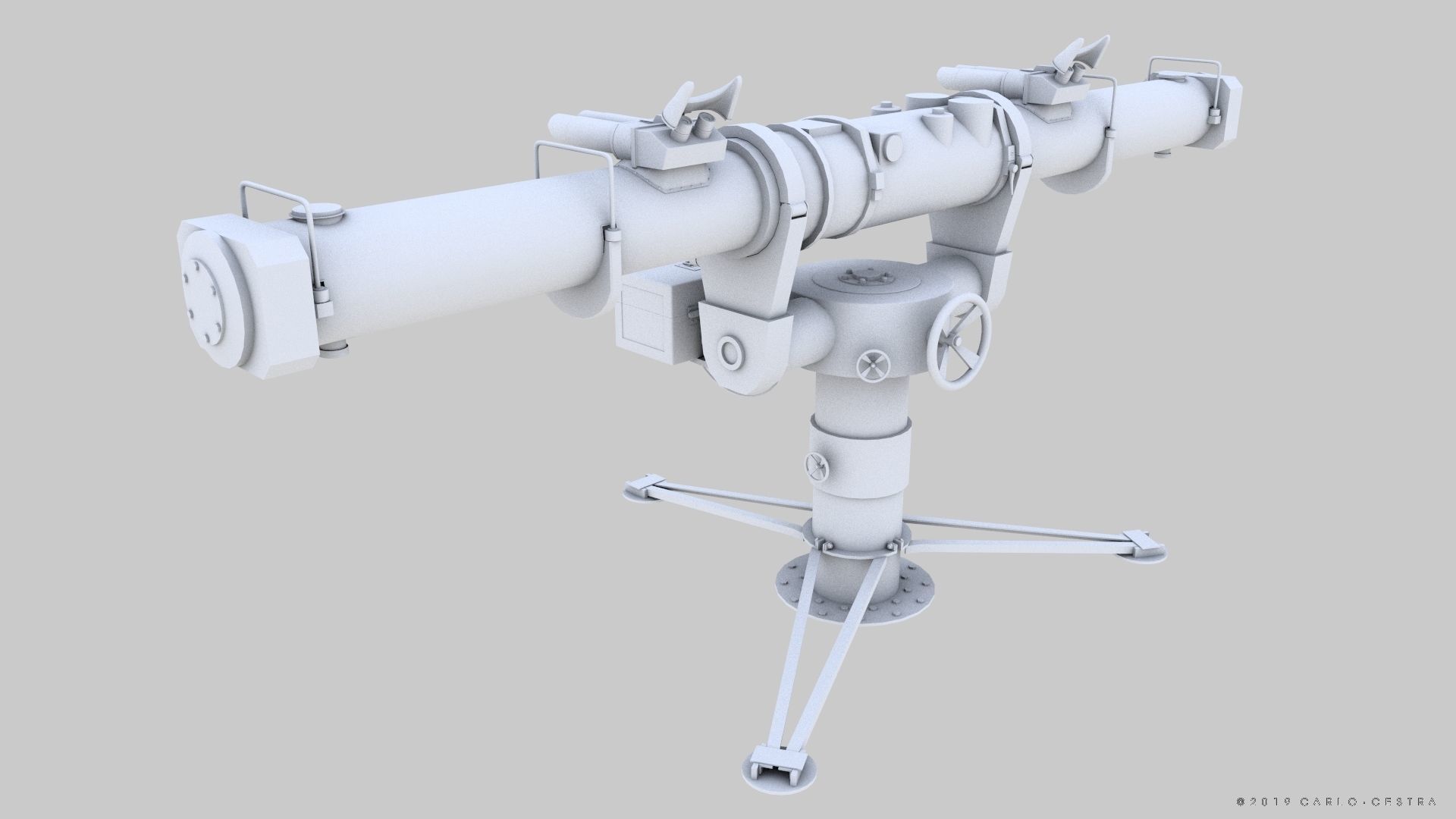 Coincidence rangefinder Low-poly 3D model_18