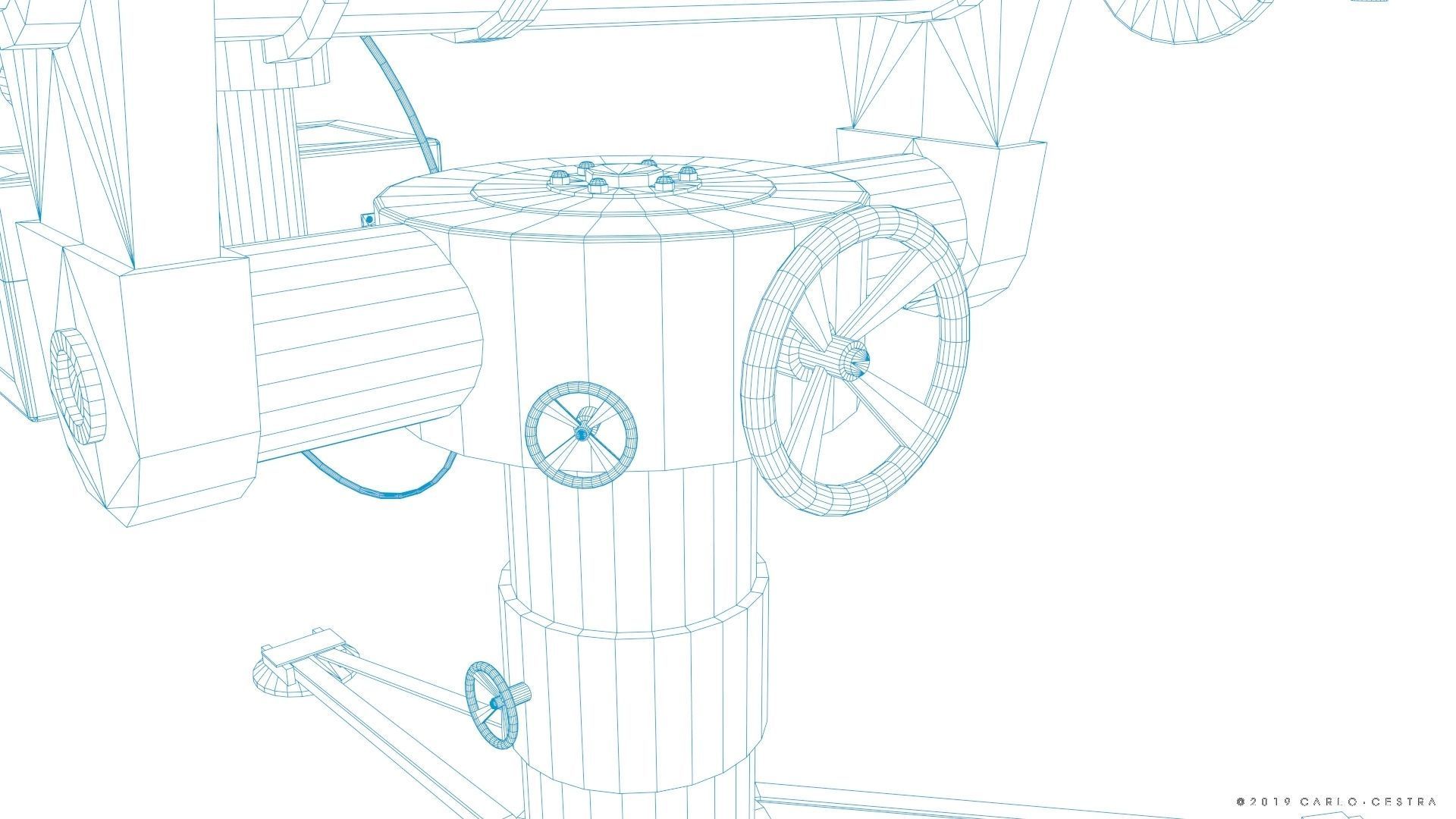 Coincidence rangefinder Low-poly 3D model_40