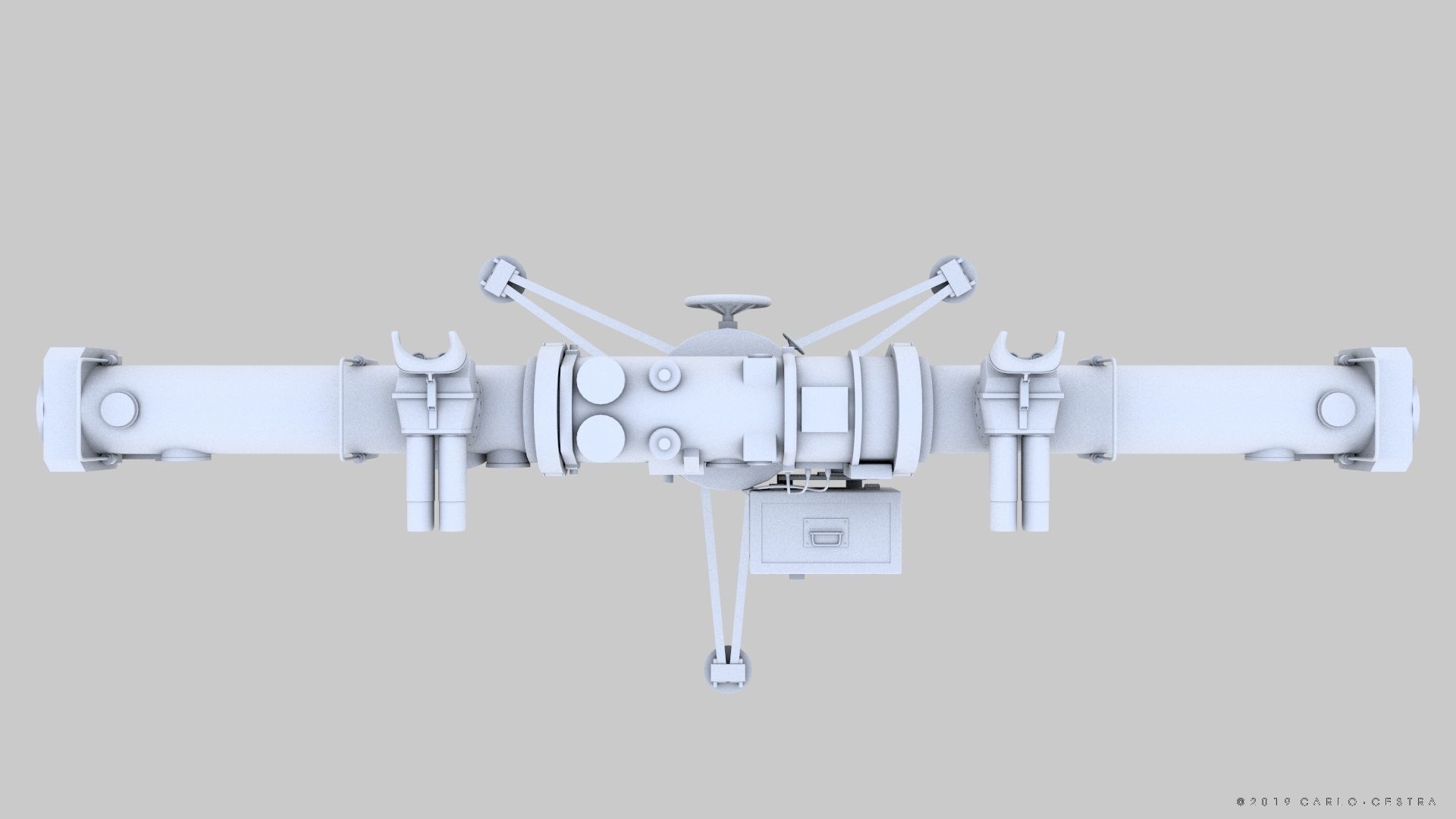 Coincidence rangefinder Low-poly 3D model_30