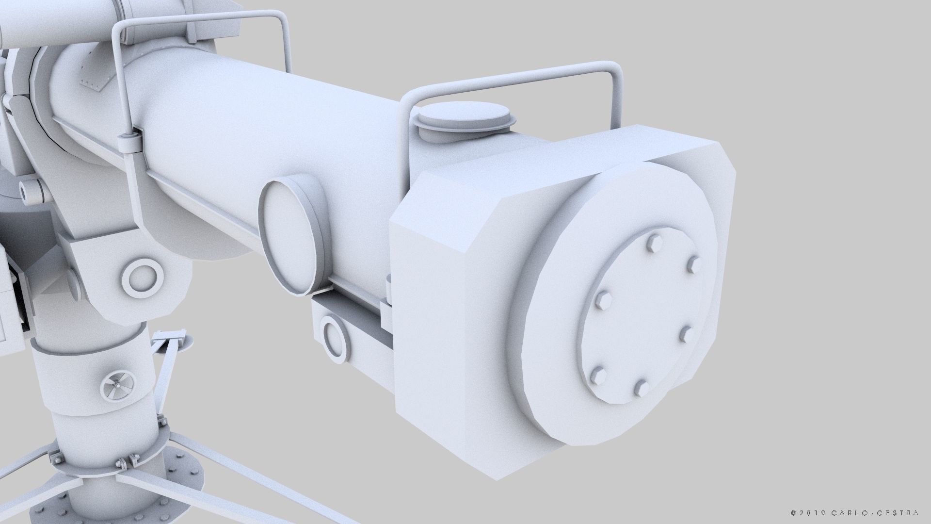 Coincidence rangefinder Low-poly 3D model_25