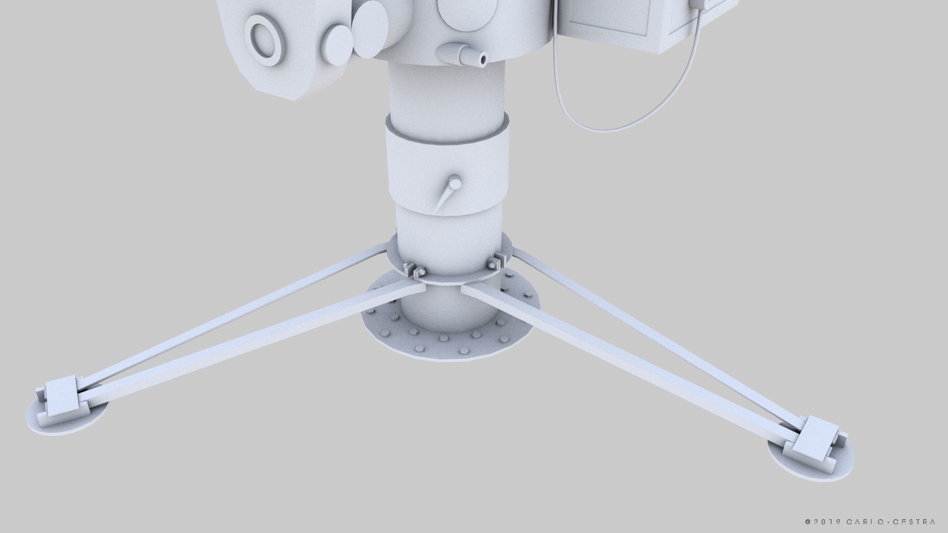 Coincidence rangefinder Low-poly 3D model_20