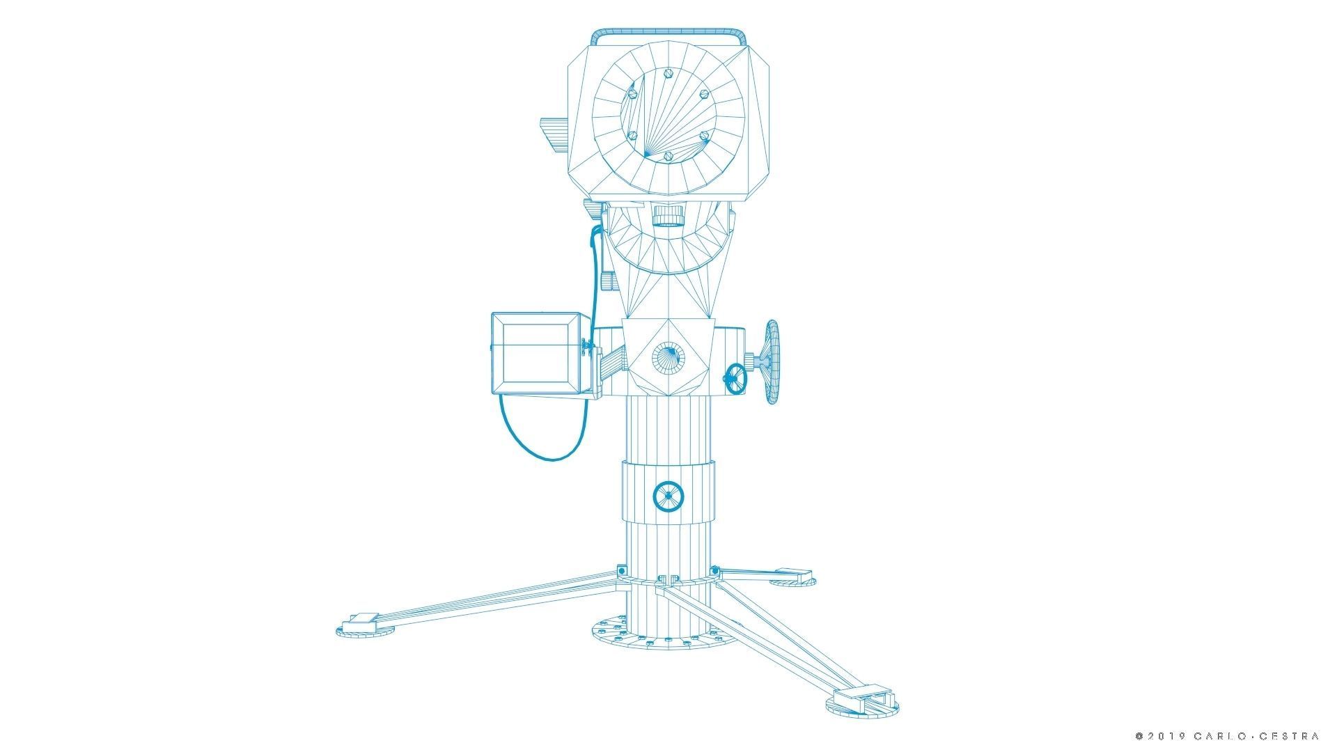 Coincidence rangefinder Low-poly 3D model_43