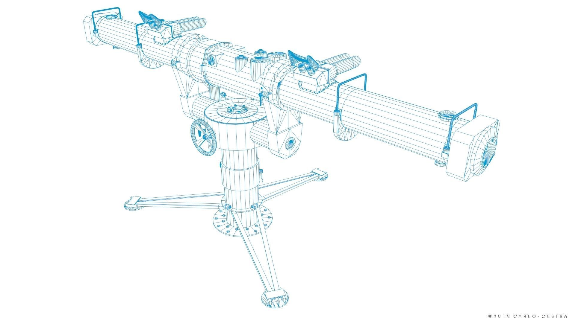 Coincidence rangefinder Low-poly 3D model_31