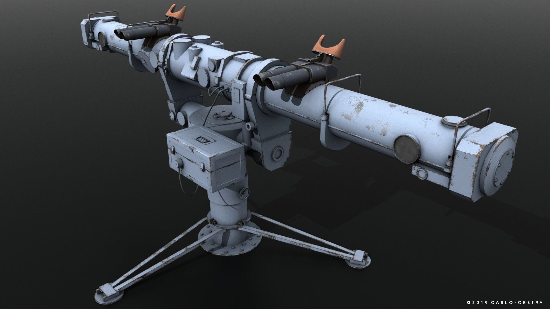 Coincidence rangefinder Low-poly 3D model_3