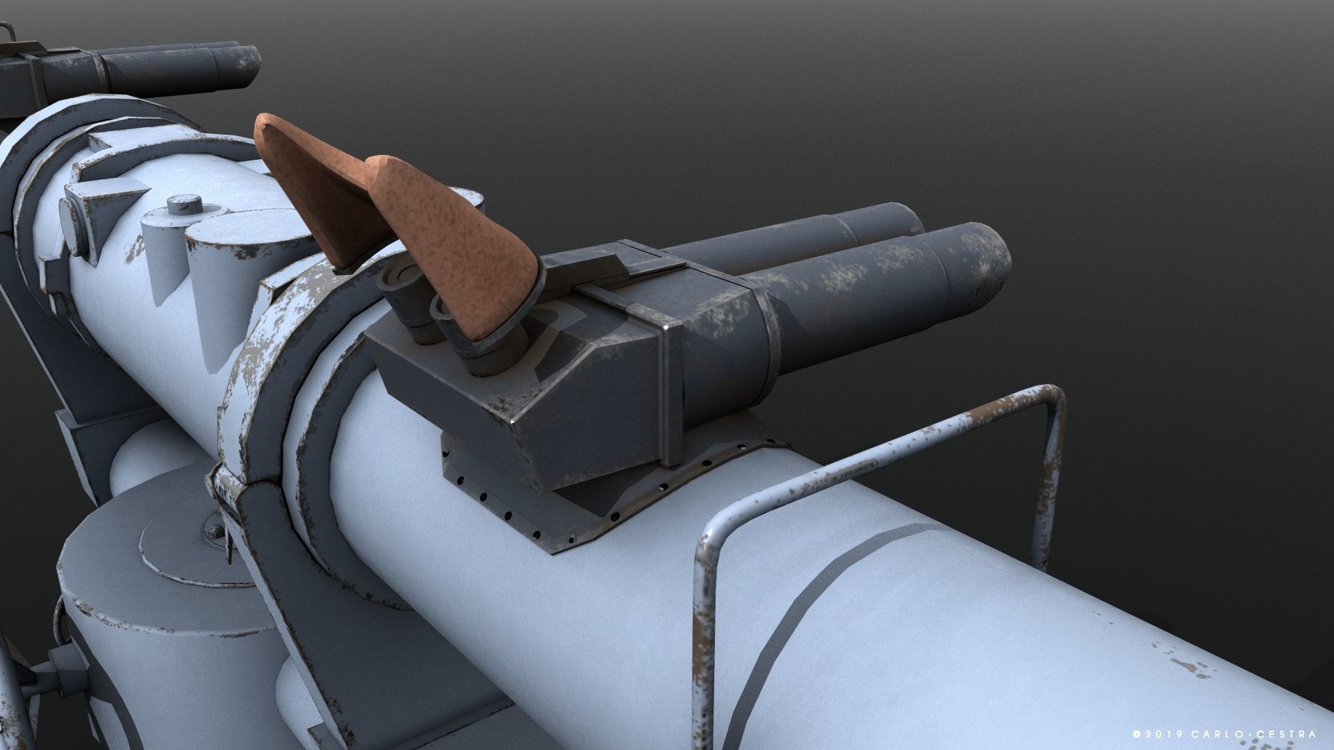 Coincidence rangefinder Low-poly 3D model_5