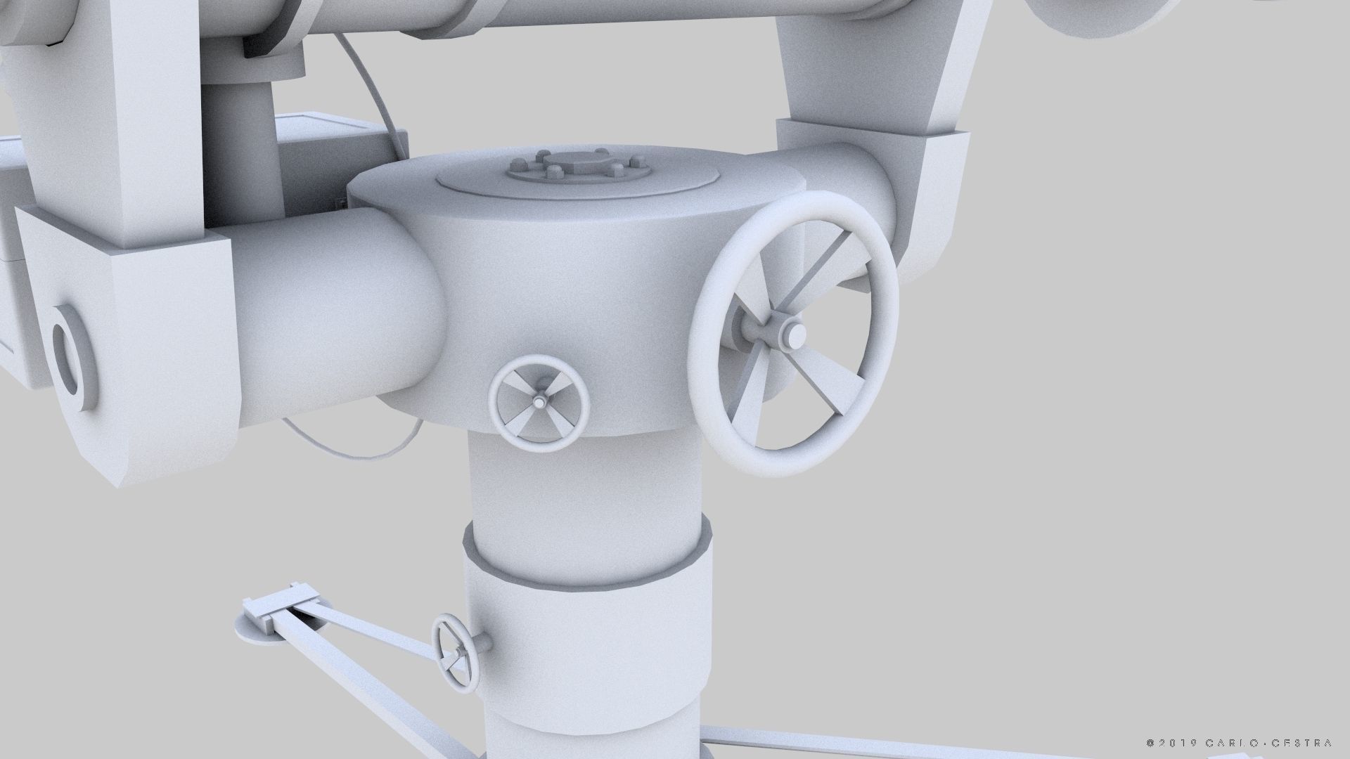 Coincidence rangefinder Low-poly 3D model_22