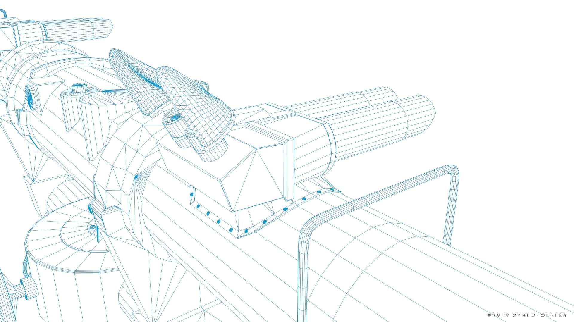 Coincidence rangefinder Low-poly 3D model_39