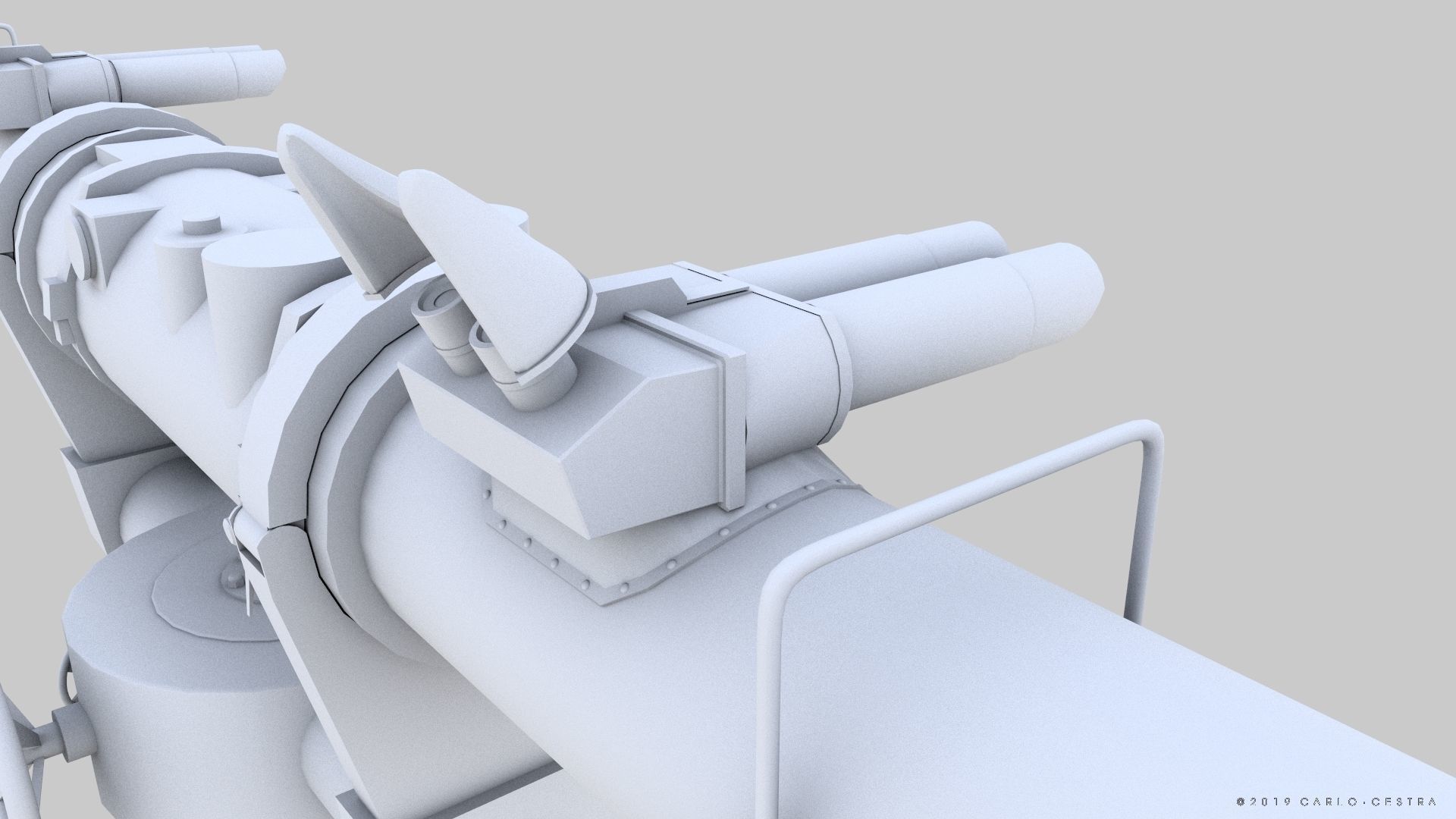 Coincidence rangefinder Low-poly 3D model_24