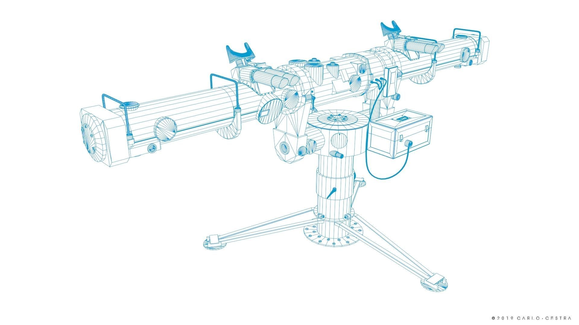 Coincidence rangefinder Low-poly 3D model_33