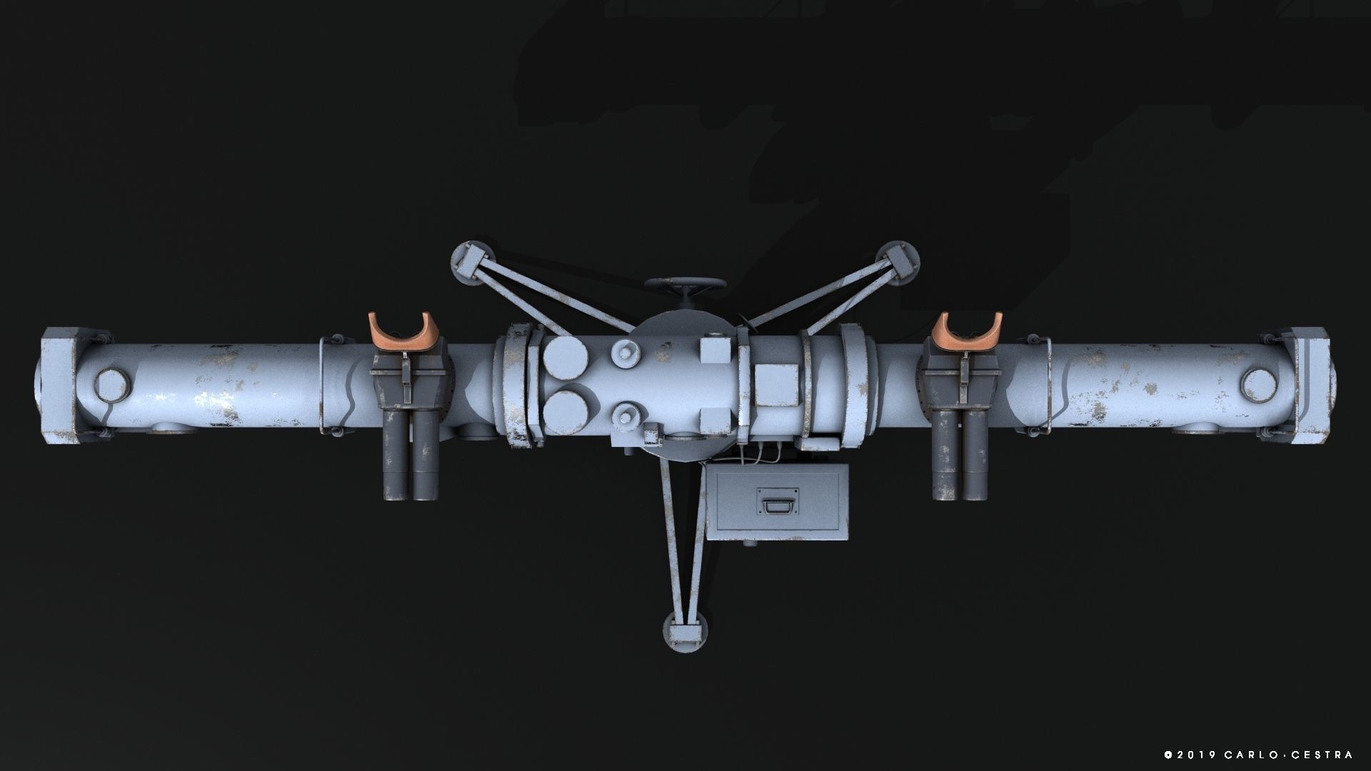 Coincidence rangefinder Low-poly 3D model_14