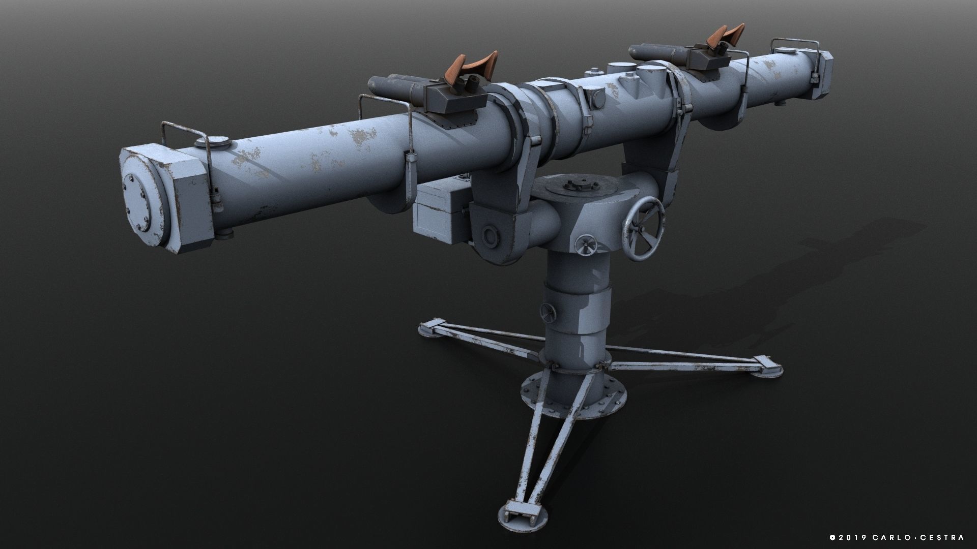 Coincidence rangefinder Low-poly 3D model_2