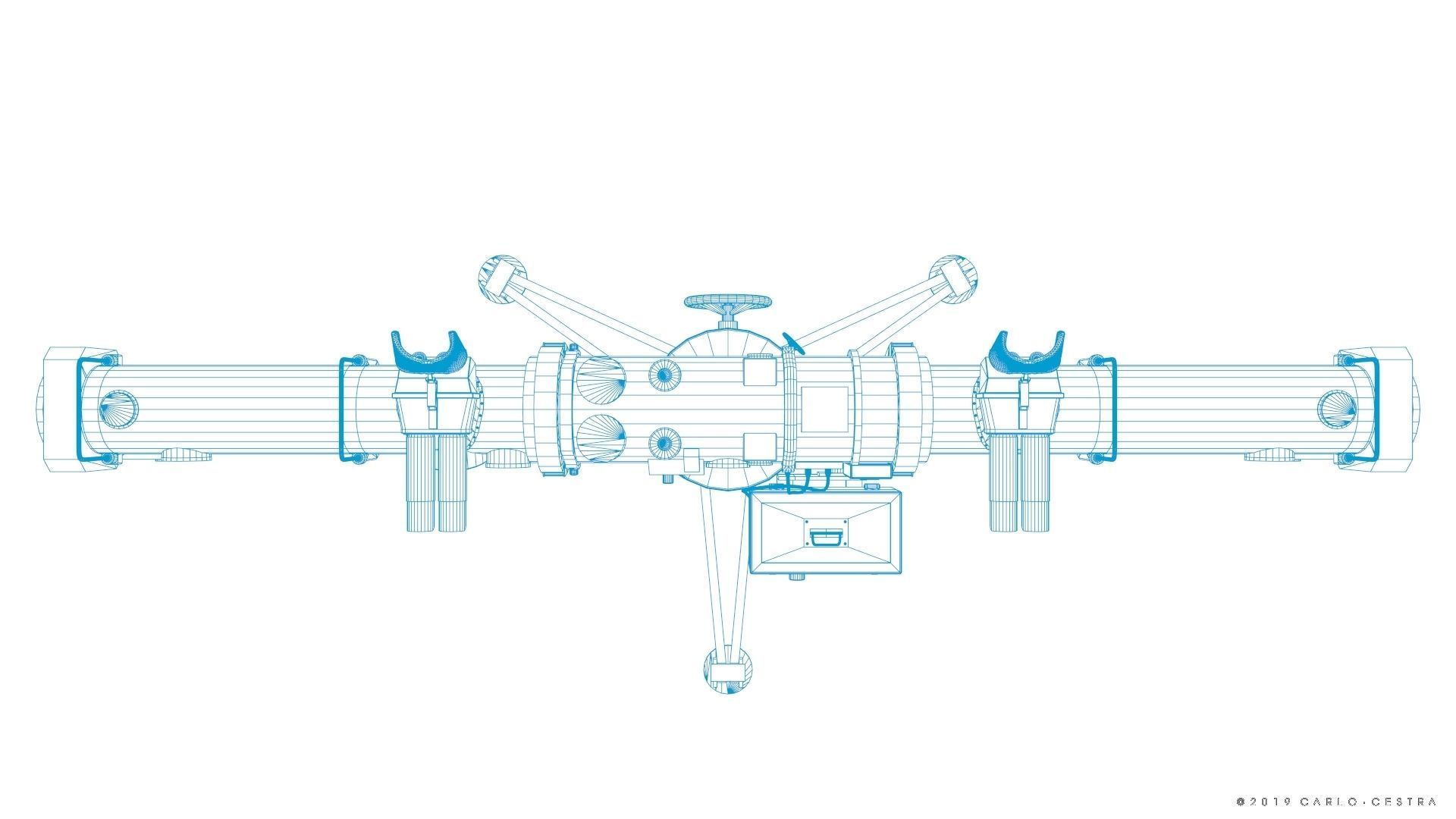 Coincidence rangefinder Low-poly 3D model_45
