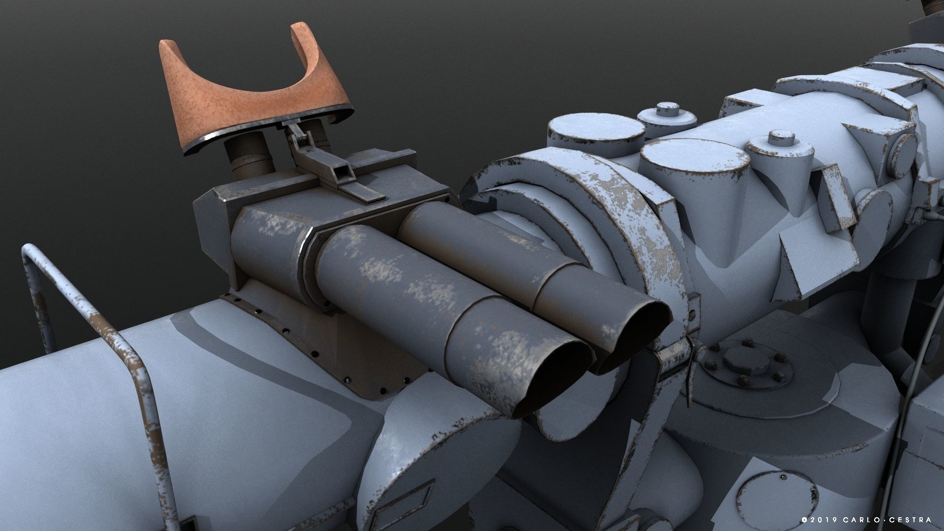 Coincidence rangefinder Low-poly 3D model_6