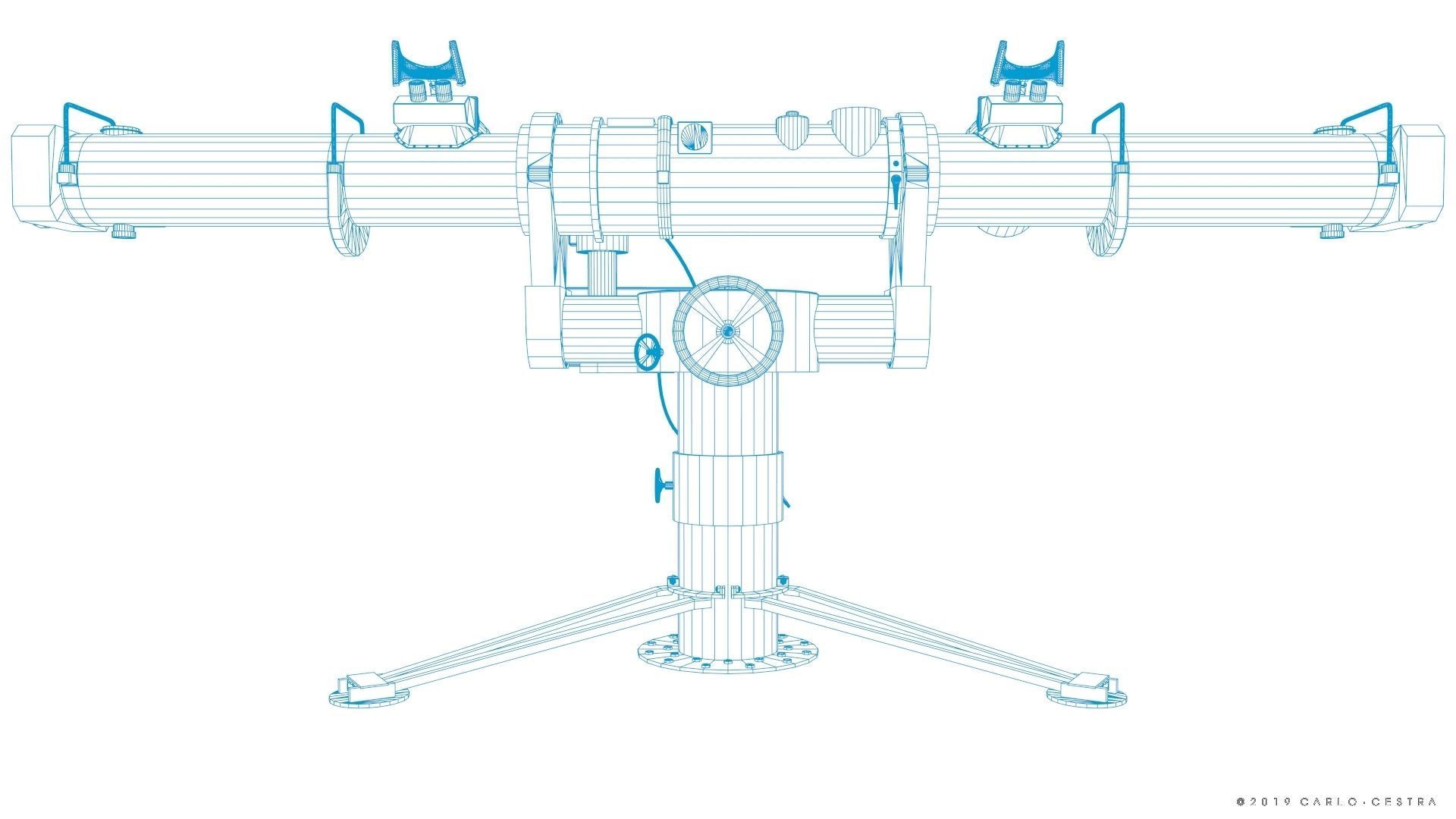 Coincidence rangefinder Low-poly 3D model_42
