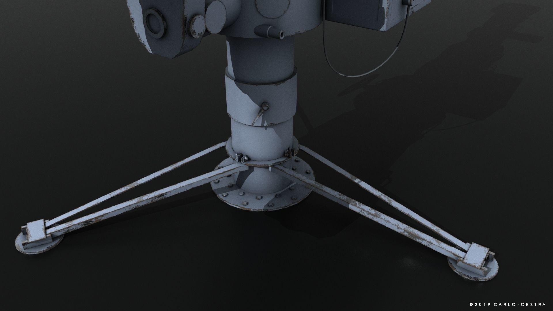 Coincidence rangefinder Low-poly 3D model_8