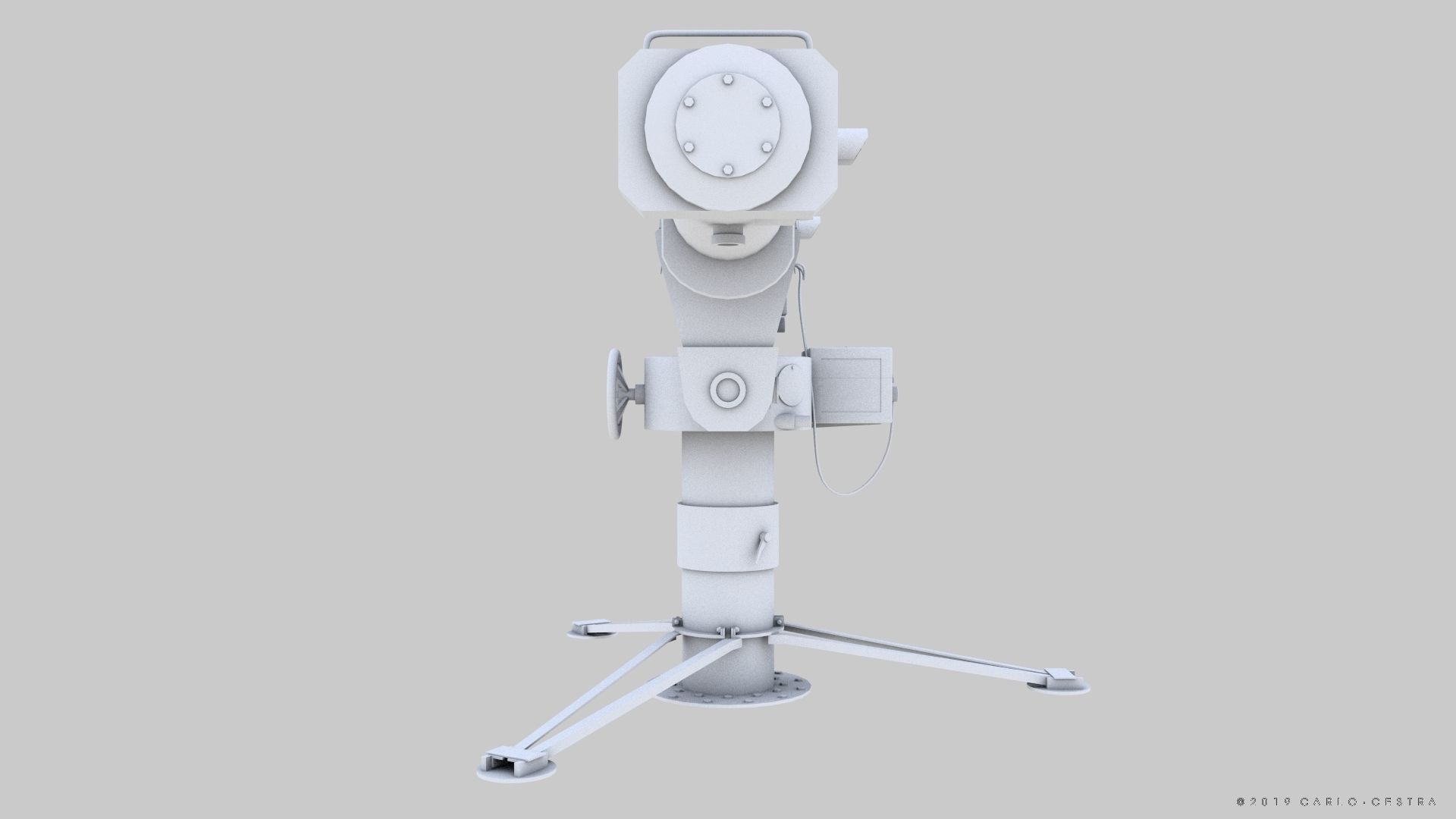 Coincidence rangefinder Low-poly 3D model_29