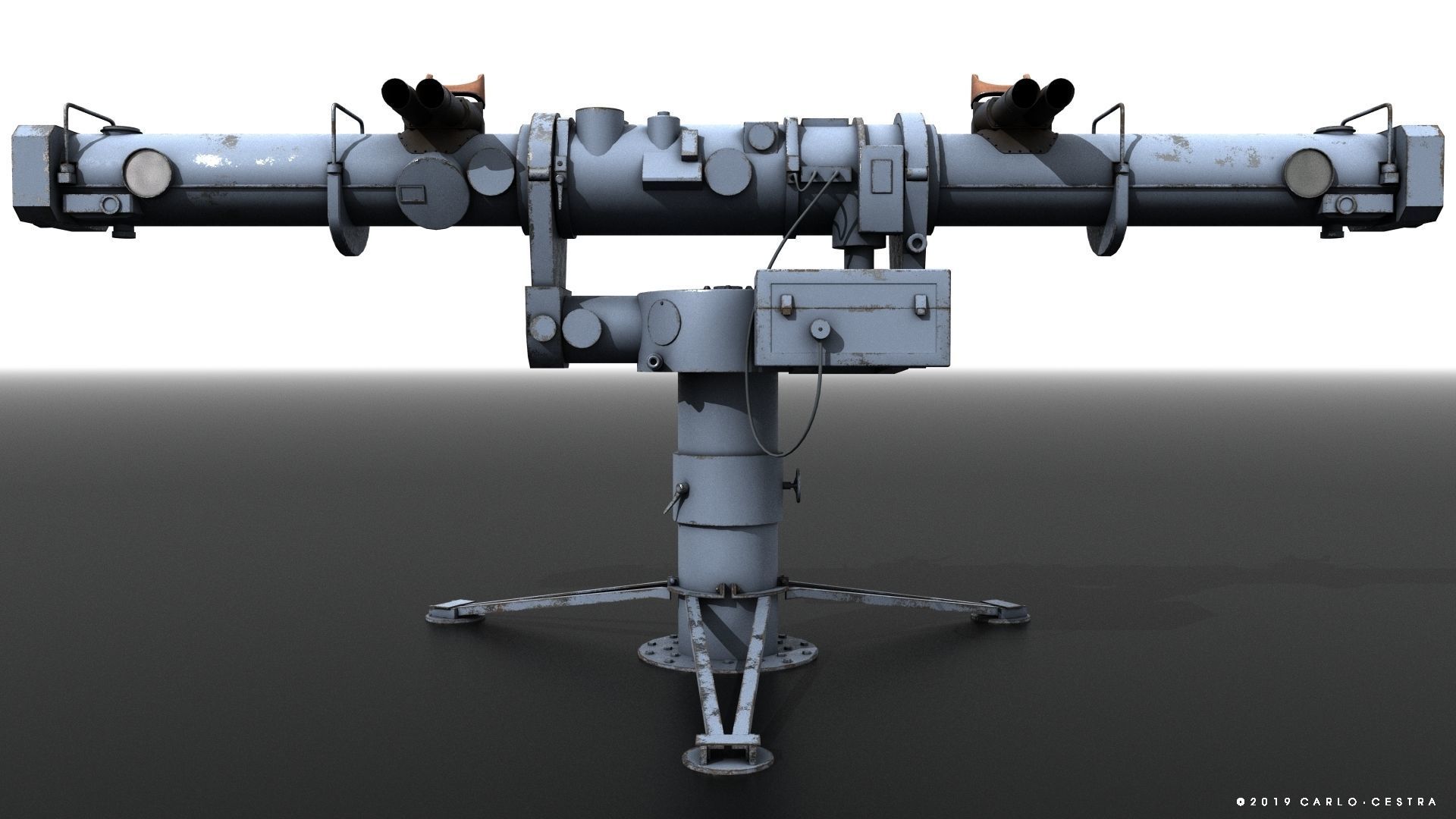 Coincidence rangefinder Low-poly 3D model_11