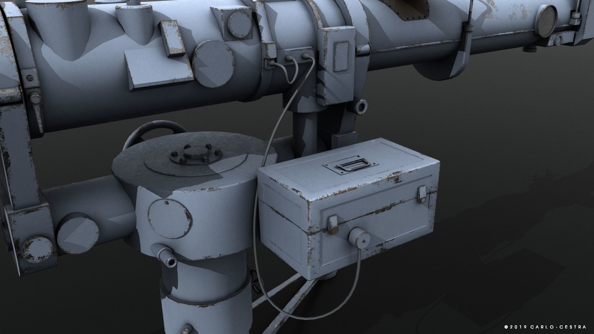 Coincidence rangefinder Low-poly 3D model_4