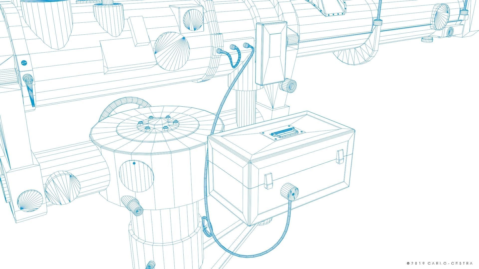 Coincidence rangefinder Low-poly 3D model_37