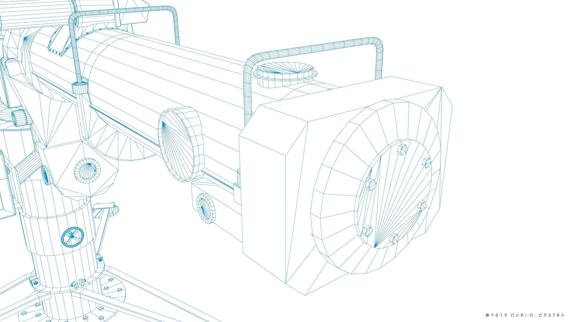 Coincidence rangefinder Low-poly 3D model_36