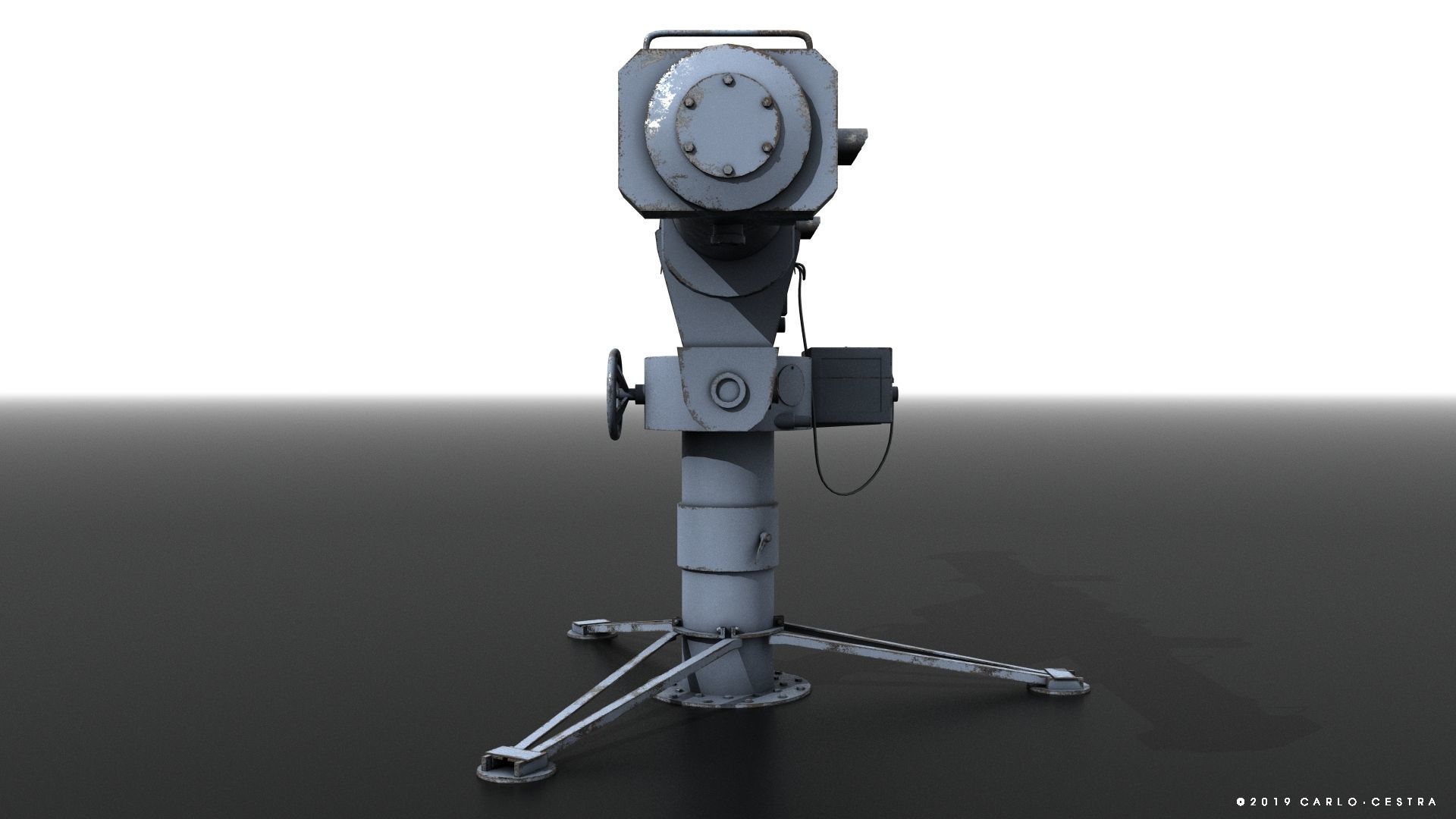 Coincidence rangefinder Low-poly 3D model_13