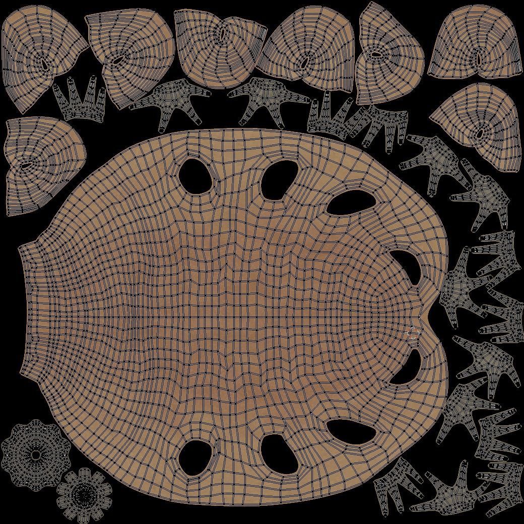 Tardigrade - Microscopic Water Bear - Moss Piglet Low-poly 3D model_28