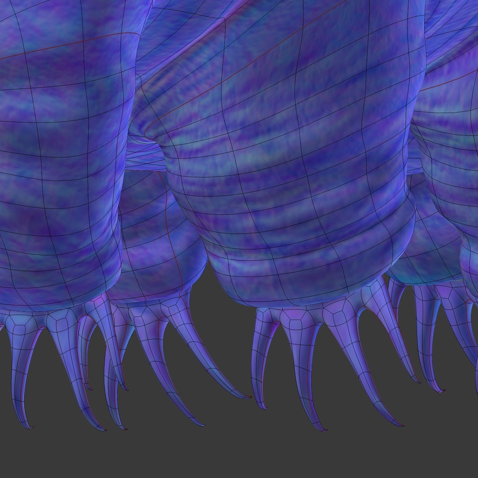 Tardigrade - Microscopic Water Bear - Moss Piglet Low-poly 3D model_25